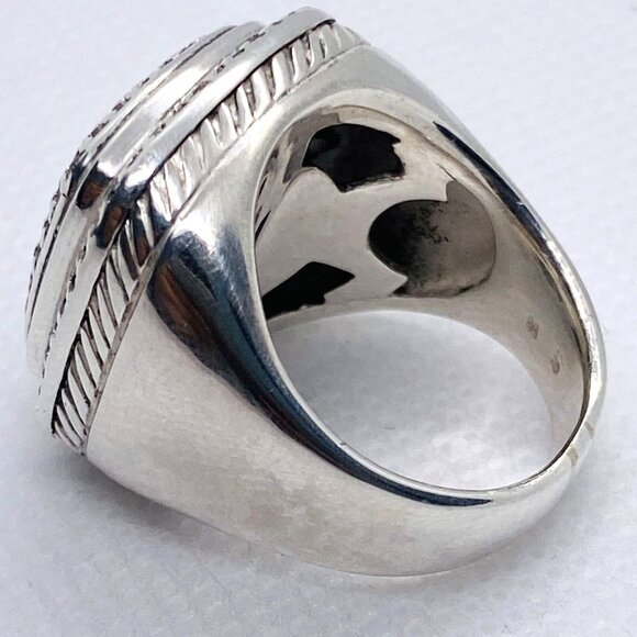 David Yurman Albion Pave Diamond Ring Sterling Silver 925 Size 6 READ - Picture 7 of 16